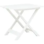 vidaXL Table de jardin pliante blanche 79 x 72 x 70 cm plastique