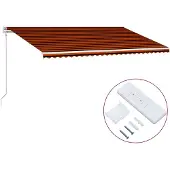 vidaXL Auvent rétractable automatique 600x300 cm Orange et marron