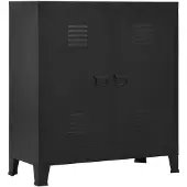 vidaXL Coffre de rangement industriel Noir 90x40x100 cm Acier