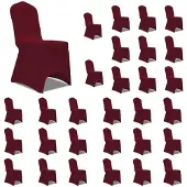 vidaXL Housses élastiques de chaise Bordeaux 30 pcs