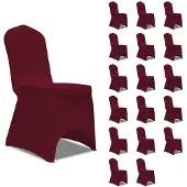 vidaXL Housses élastiques de chaise Bordeaux 18 pcs