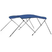 vidaXL 3-Bow Bimini Top bleu 183x196x137 cm