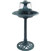 vidaXL Bain pour oiseaux avec fontaine Vert 50x91 cm Plastique