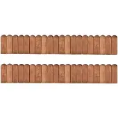 vidaXL Bordure de parterre 2 pcs. 120 cm Bois de pin imprégné