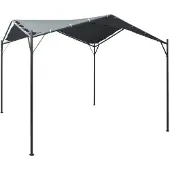 vidaXL Pavilion Tente de réception Abri 3x3 m Acier anthracite