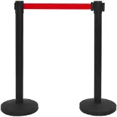 vidaXL Système de guidage de personnes acier noir