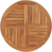 vidaXL Dessus de table Bois de teck solide Rond 2,5 cm 80 cm