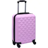 vidaXL Trolley à coque dure rose ABS