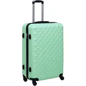 vidaXL Trolley à coque dure vert menthe ABS