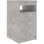 vidaXL Armoire à tiroirs Gris béton 40x50x76 cm Bois d'ingénierie