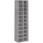 vidaXL Armoire à chaussures gris béton 54x34x183 cm bois d'ingénierie