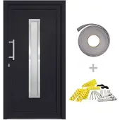 vidaXL Porte d'entrée Anthracite 108x208 cm