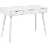 Ebuy24 Nula Bureau avec 3 tiroirs, blanc.