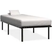 vidaXL Cadre de lit sans matelas noir métal 90x200 cm