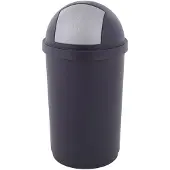Curver Poubelle Push-Top, 50 L bleu foncé / argent