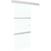 vidaXL Porte coulissante avec butoirs souples verre ESG et aluminium 76x205 cm