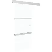 vidaXL Porte coulissante verre ESG et aluminium 90x212 cm argenté
