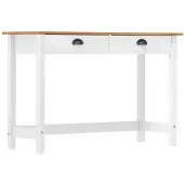 vidaXL Table console Hill avec 2 tiroirs 110x45x74 cm Pin solide