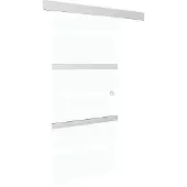 vidaXL Porte coulissante avec butoirs souples verre ESG et aluminium 90x205cm