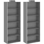 vidaXL Étagères suspendues de rangement 2 pcs 6 niveaux Tissu