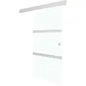 vidaXL Porte coulissante avec Softclose verre ESG et aluminium 76x205 cm