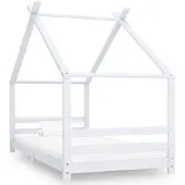 vidaXL Cadre de lit pour enfants Blanc Pin massif 90x200 cm