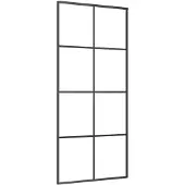 vidaXL Porte coulissante aluminium et verre ESG 90x205 cm noir