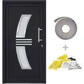 vidaXL Porte d'entrée anthracite 108x208 cm