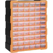 vidaXL Organisateur multi-tiroirs avec 60 tiroirs 38x16x47,5 cm