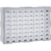 vidaXL Organisateur multi-tiroirs avec 64 tiroirs 52x16x37,5 cm