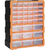 vidaXL Organisateur multi-tiroirs avec 39 tiroirs 38x16x47 cm