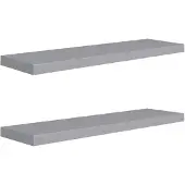 vidaXL Étagères murales flottantes 2 pcs gris 90x23,5x3,8 cm MDF