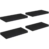 vidaXL Étagères murales flottantes 4 pcs noir 50x23x3,8 cm MDF
