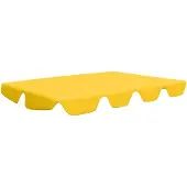 vidaXL Toit de rechange pour balancelle jaune 150/130x105/70 cm