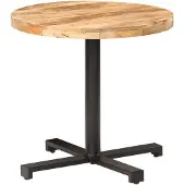 vidaXL Table de bistrot ronde Ø80x75 cm Bois de manguier rugueux