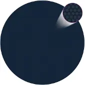 vidaXL Bâche solaire de piscine flottante PE 455 cm noire et bleue