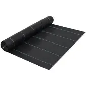 vidaXL Toile de paillage Noir 2x25 m PP