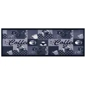 vidaXL Tapis de sol de cuisine lavable Bleu café 45x150 cm
