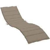 vidaXL Coussin pour bain de soleil Taupe 200x50x3 cm Tissu Oxford