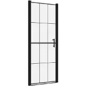 vidaXL Porte de douche en verre trempé 81x195 cm noir