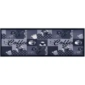 vidaXL Tapis de cuisine lavable Bleu café 60x180 cm