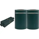 vidaXL Pare-vue de jardin 4 pcs. PVC 35x0,19 m vert mat