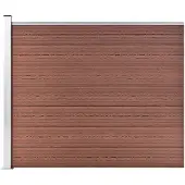 vidaXL Élément de clôture WPC 175x146 cm Brun