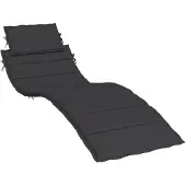vidaXL Coussin de chaise longue noir 186x58x4 cm tissu oxford