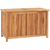 vidaXL Coffre de jardin 90x50x58 cm bois massif teck