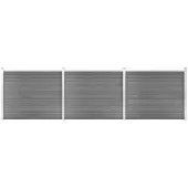 vidaXL Zaunelement Set WPC 526x146 cm Grau