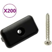 vidaXL Clips de fixation et vis 200 pcs Plastique et inox 304