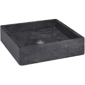vidaXL Lavabo noir 40x40x10 cm marbre