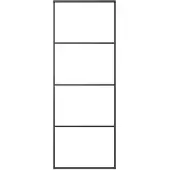vidaXL Porte coulissante aluminium et verre ESG 76x205 cm noir