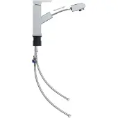 vidaXL Robinet pour lavabo Douche extractible Chromé 157x172 mm